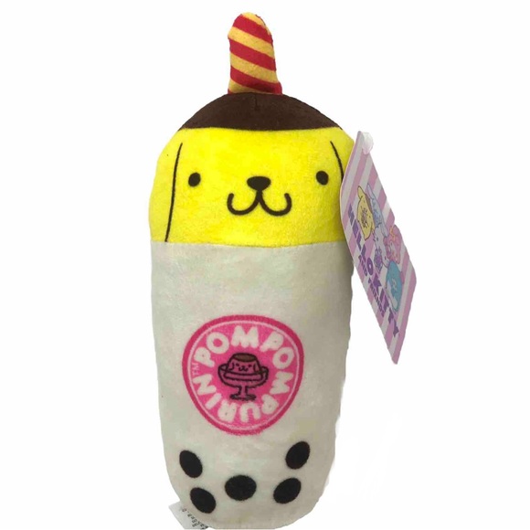 Hello Kitty & Friends : Pompompurin Boba Tea Sanrio Official Plush Toy 7-Inch - Picture 1 of 3